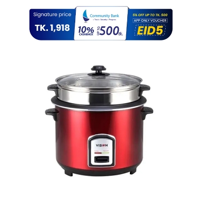 Picture of VISION Rice Cooker 1.8 L REL-40-06 SS Red (Double Pot)