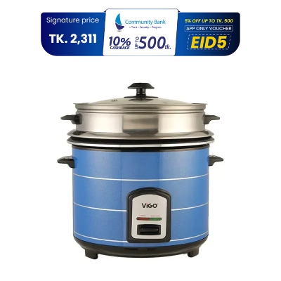 Picture of Vigo Rice Cooker - 3.0 L 1100W REL-50-05 SS Blue (Two Pot) with Magnetic Switch and Thermostat