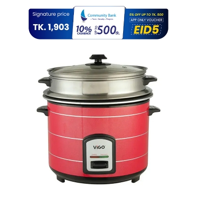 Picture of Vigo Rice Cooker -3.0L 1100W REL-50-05 SS-Red-Single Pot-Regular with Magnetic Switch and Thermostat