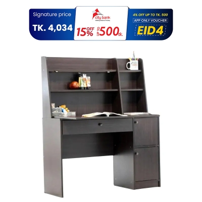 Picture of Furniture Express Premium Quality - Modern Reading Table/Study Desk/Laptop Desk with Drawers & Shelf Storage by Best Quality Furniture - Trend and Need full