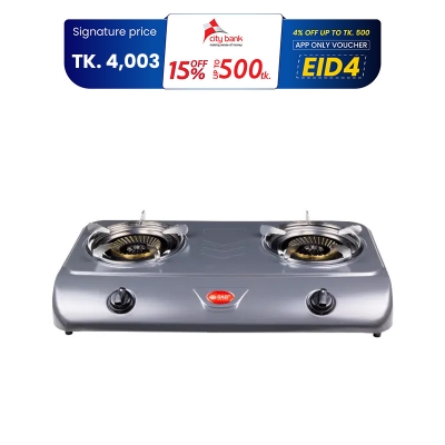 Picture of Gazi Gas Stove HTG-2090A Double Burner Steel Body (Best Price)