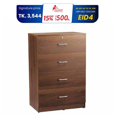 Picture of Meraj Furniture 4 Drawer Dresser for Bedroom Chest of Drawers with Top Tall Storage Cabinet Nightstand for Living Room, Entryway, Children Room Multipurpose Use for your home and office