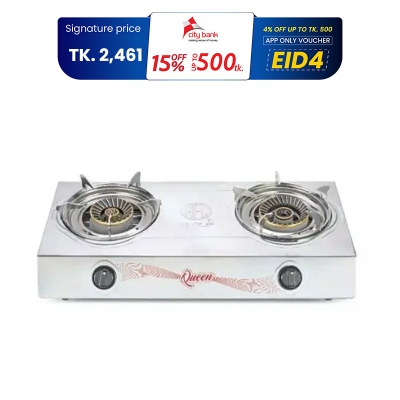 Picture of RFL Double Stainless Steel Auto Gas Stove (Queen CI) (Line Gas)