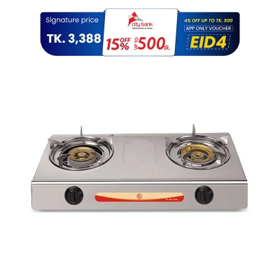 Picture of RFL Double Stainless Steel Auto Gas Stove 2-04 SRB (Cylinder Gas)
