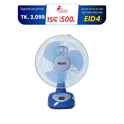 Picture of Click Rechargeable Table Fan 12'' Blue