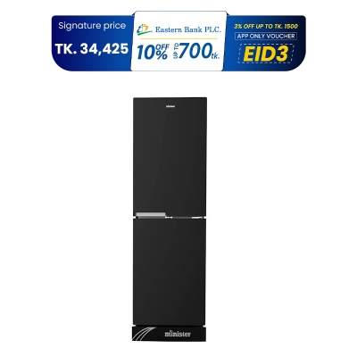 Picture of MINISTER 310 Liter Frost Type Top Mount Refrigerator EL Black (M-310)