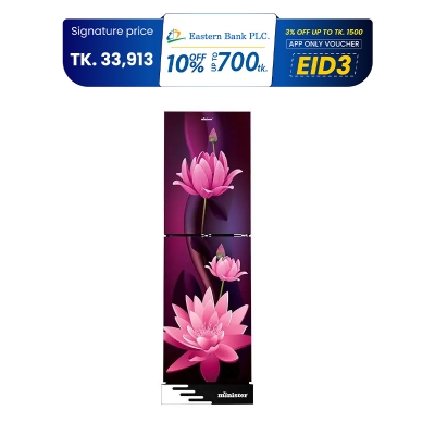 Picture of MINISTER 306 Liter Frost Type Bottom Mount Refrigerator EL Purple Lotus (M-306)