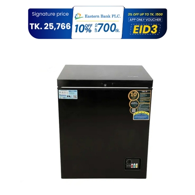 Picture of VISION Glass Door Chest Freeze RE-150 Liter Black 