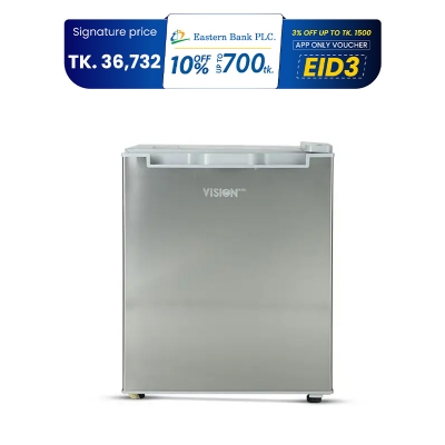 Picture of VISION Glass Door Refrigerator RE-252L Mirror Blue Flower Bottom Mount