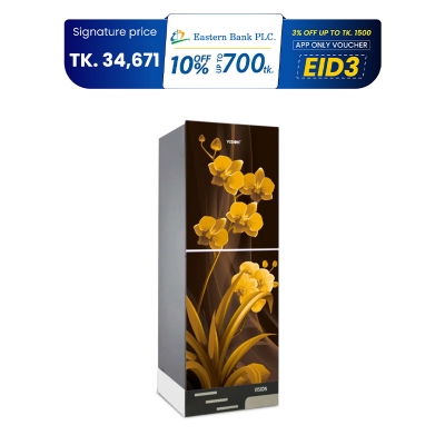 Picture of  VISION Glass Door Refrigerator RE-238 Liter Pansy Fancy Bottom Mount 