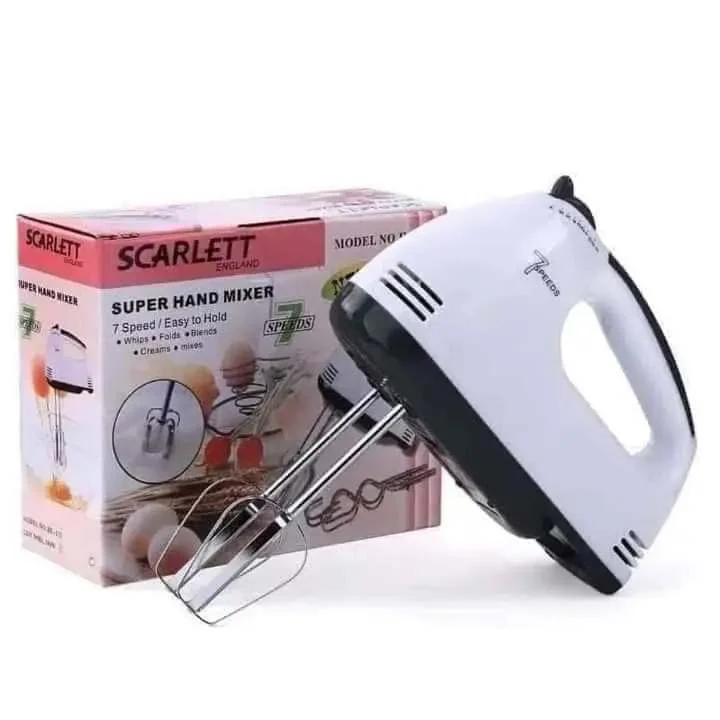 Picture of Scarlet 7 SPEED Portable High Grade Hand Mixer, Egg Beater, Egg Cake/Cream Mixer -10