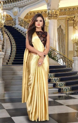 Picture of Solid Color Silk Sharee