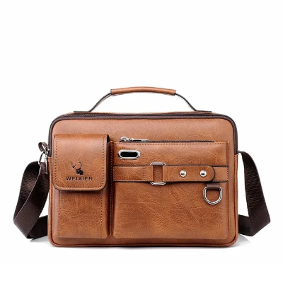 Picture of Men's Pu Leather Shoulder Bag (brown)