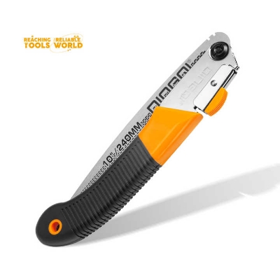 Picture of DingQi 240/270MM Plastic Handle Garden Collapsible Pruning Hand Saw for Woodworking-43024 (Yellow)