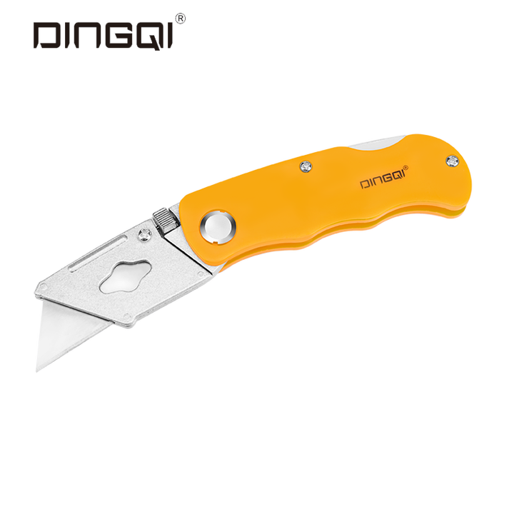 Picture of Dingqi 5 Pcs Professional Plastic Handle Yellow Small Sharp Foldable Utility NT Cutter-63104 (Orange)
