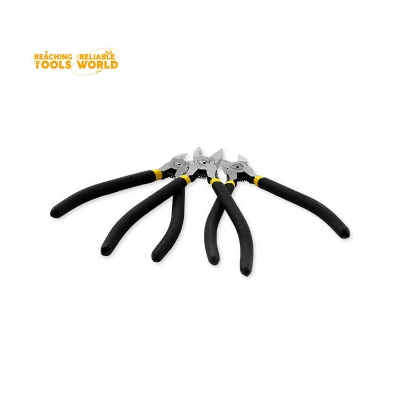 Picture of DINGQI 6 Inch Precision Electronic Diagonal Pointed Head Cutters Plier Clean Cut Micro Wire Cutter Shear Flush Cutter-BB02206 (Black)
