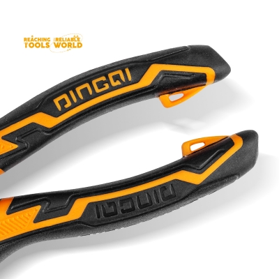 Picture of DingQi Professional Multi Purpose Tool Set Chrome Vanadium 6" Diagonal Wire Cutting Pliers for Wires-22306 (Black)