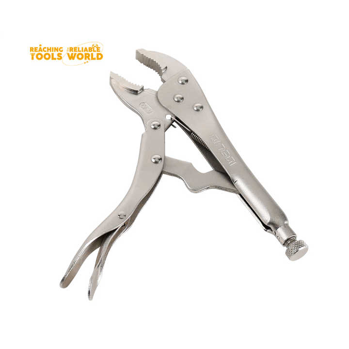 Picture of DINGQI 10 Inch High Quality Straight Jaw Locking Pliers CRV Vise Grip Locking Pliers-BG01101 (Silver)