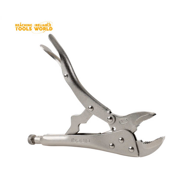 Picture of DINGQI 10 Inch High Quality Straight Jaw Locking Pliers CRV Vise Grip Locking Pliers-BG01101 (Silver)