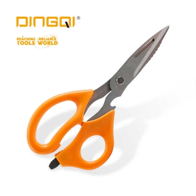 Picture of DINGQI 6.5 Inch Stainless Steel Multifunctional Scissors for Office Household With Bottle Opener-FG02185 (Orange)