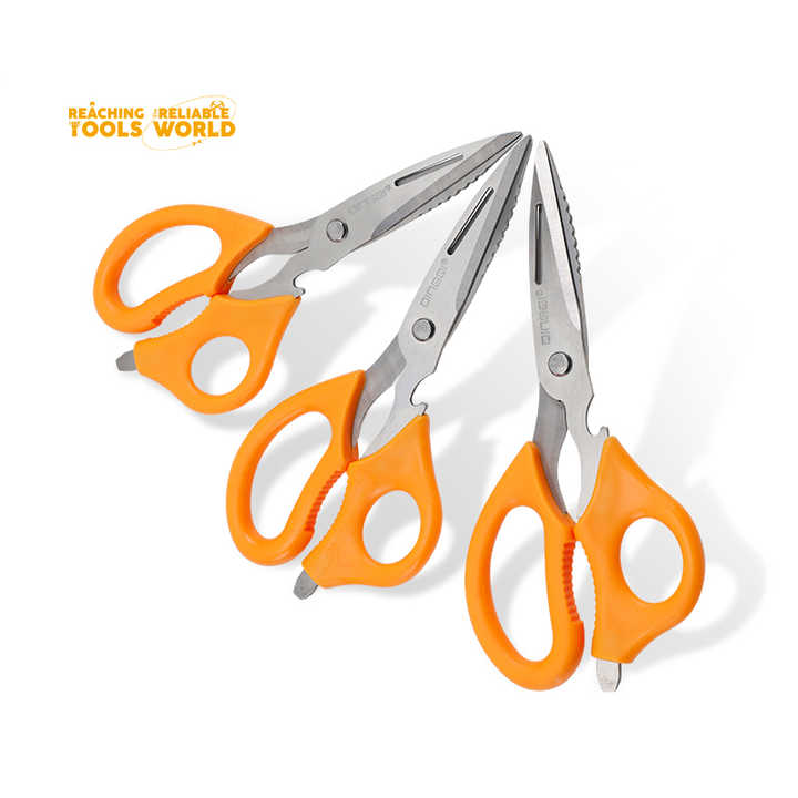 Picture of DINGQI 6.5 Inch Stainless Steel Multifunctional Scissors for Office Household With Bottle Opener-FG02185 (Orange)
