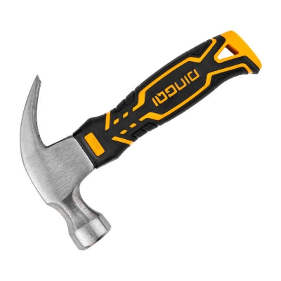 Picture of DINGQI 45 Steel 8OZ 250g with TPR PVC Handle Small Claw Hammer Mini Stubby Hammer-32107 (Black)