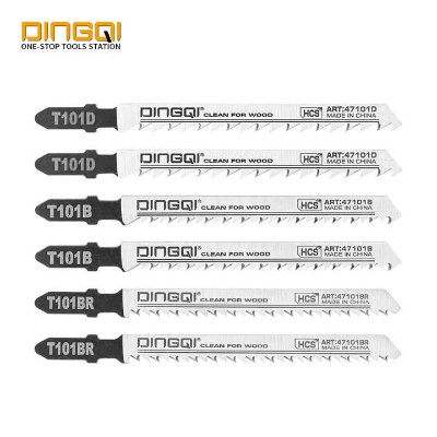 Picture of DINGQI T Shank Jigsaw Blades Assorted Jig Saw Blade Set for Cutting Wood Plastic Metal-47101B (Silver)