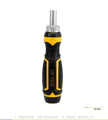 Picture of DINGQI 22PCS Ratcheting Screwdriver Set – Model 68622 – Multi-Purpose Hand Tool Kit (Yellow)
