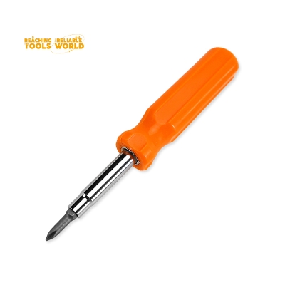 Picture of DingQi 4-in-1 Multi-Purpose Screwdriver – Model 68009 – Versatile Hand Tool (Yellow)