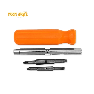 Picture of DingQi 4-in-1 Multi-Purpose Screwdriver – Model 68009 – Versatile Hand Tool (Yellow)