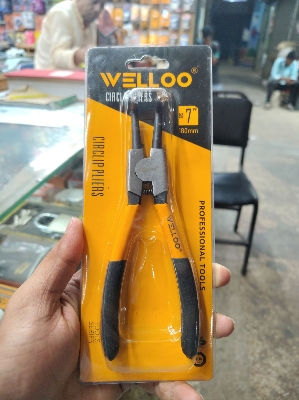 Picture of WELLOO 7" Circlip Pliers (External Bent) – Model CCP21704 – Professional Hand Tool (Yellow)