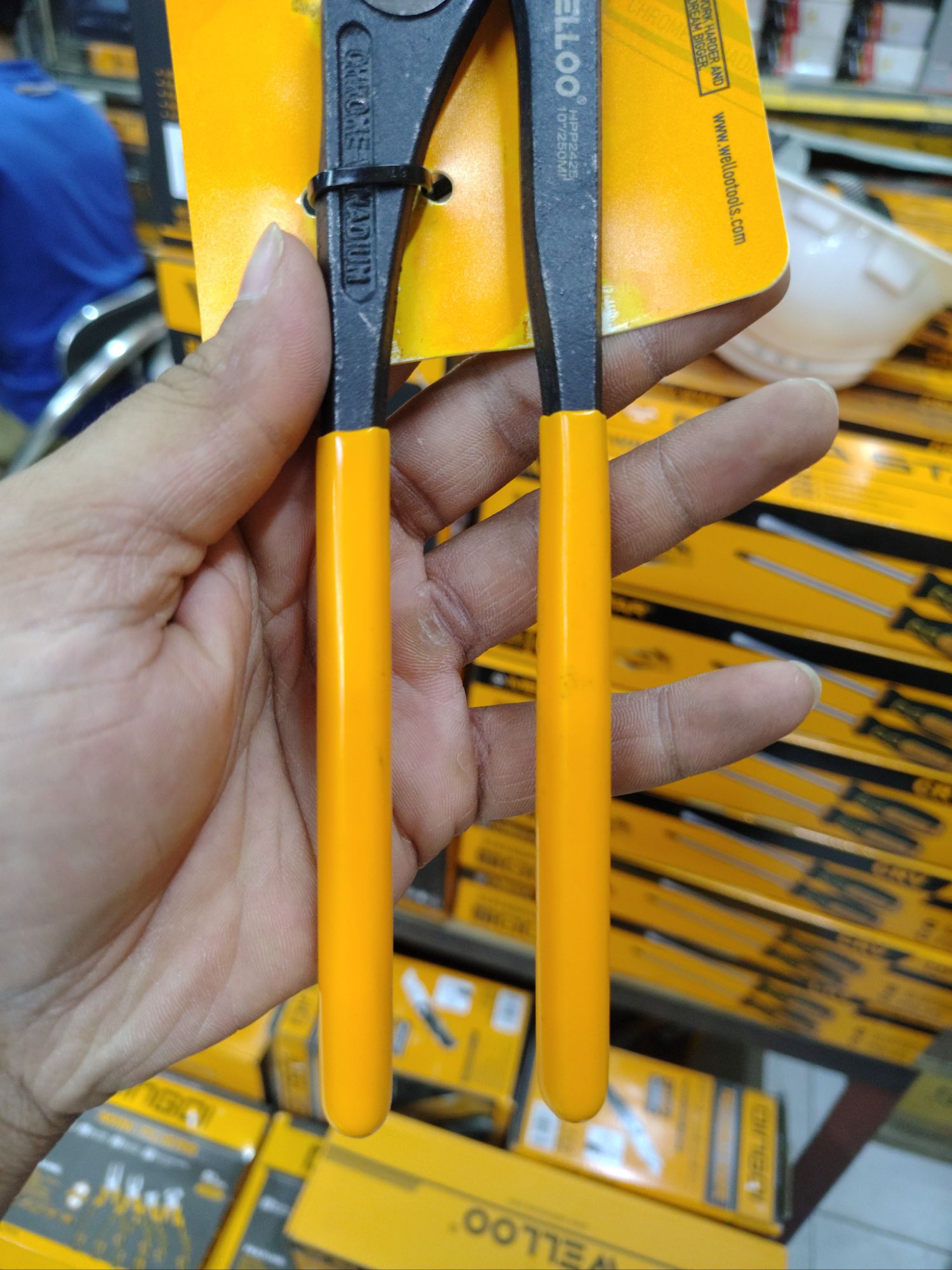 Picture of 🔧 WELLOO 10-Inch Pump Pliers | Adjustable Multi-Purpose Hand Tool – HPP24250 (Yellow)