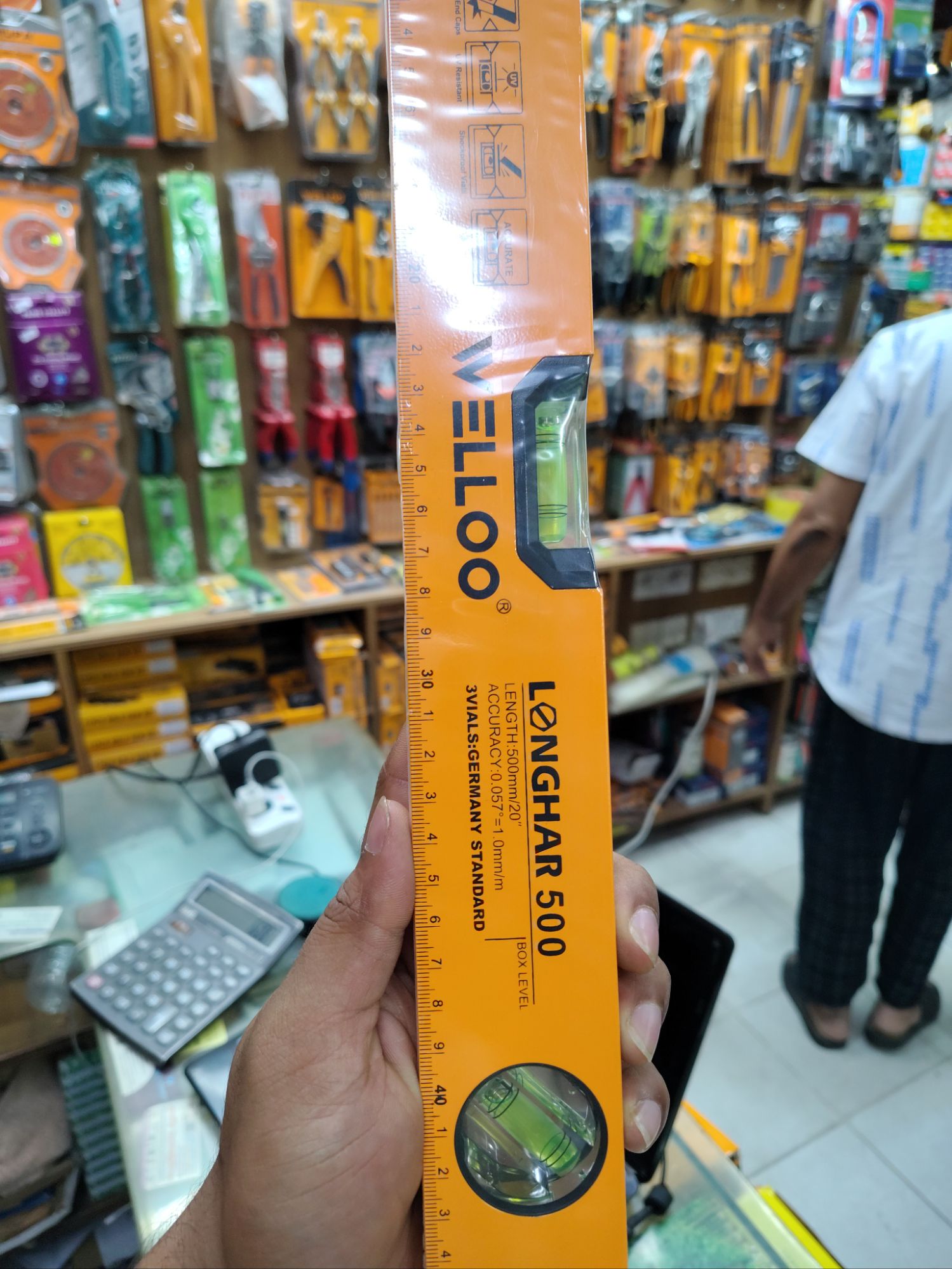 Picture of WELLOO 20" Inch Magnetic Spirit Level SPL6050 🛠️📏 (Yellow)