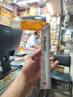 Picture of 1 x WELLOO 10" Aluminum Square Ruler ALR6125 🛠️ (White)