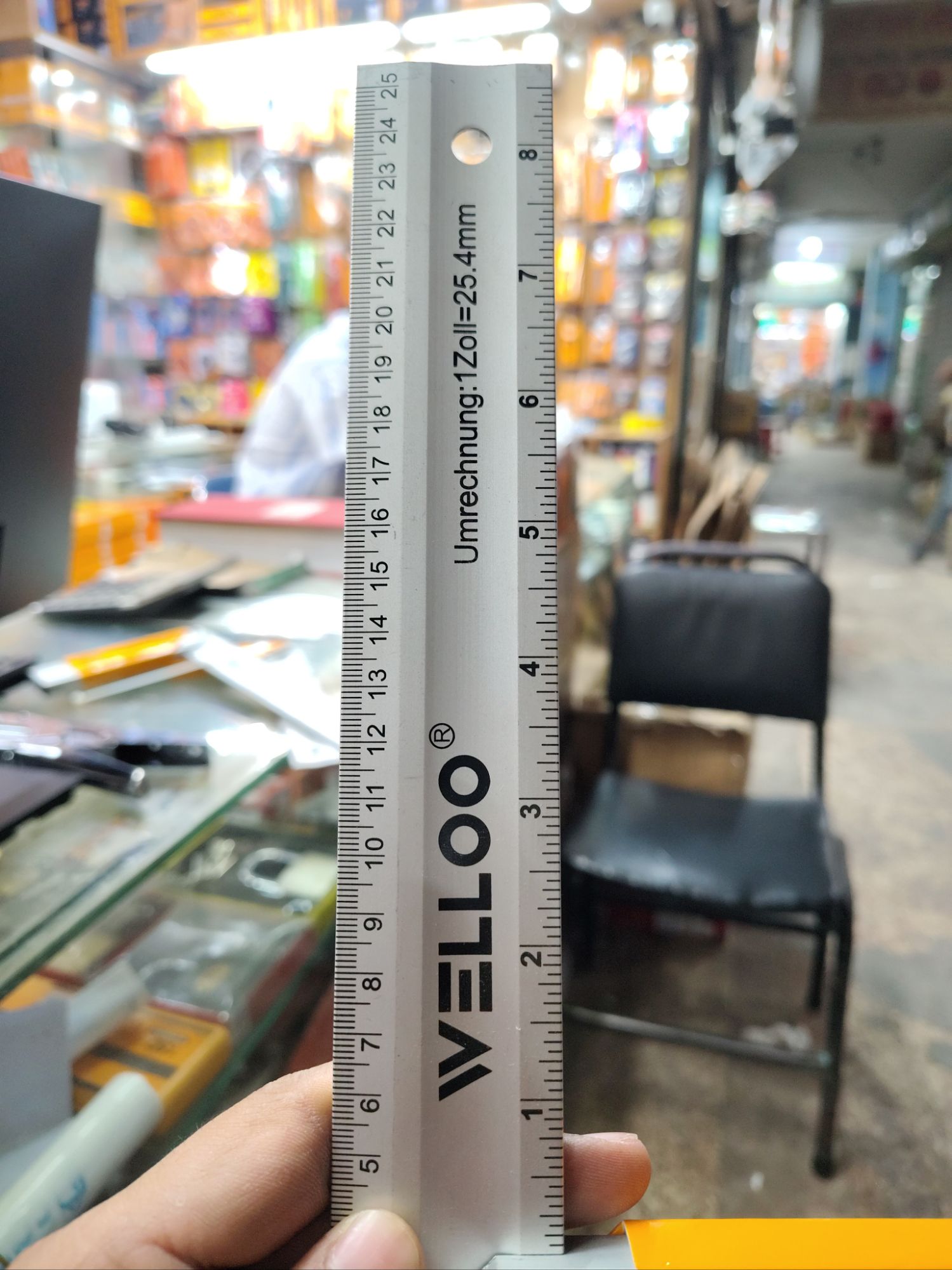 Picture of 1 x WELLOO 10" Aluminum Square Ruler ALR6125 🛠️ (White)