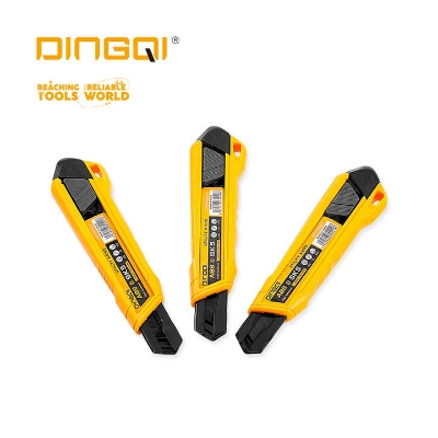 Picture of 🔪 DINGQI 10cm Cutter Household Tools Blade Electrician Utility Knife ABS Shell Removable Blade – FC03201 (Yellow)
