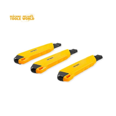 Picture of 🔪 DINGQI 10cm Cutter Household Tools Blade Electrician Utility Knife ABS Shell Removable Blade – FC03201 (Yellow)
