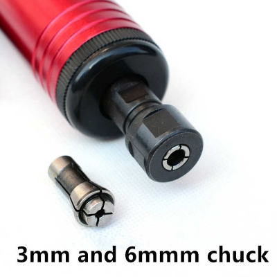 Picture of HR Pneumatic Air Die Grinders Strong Power Pneumatic Grinding Tool Air Grinder Polish Kit Set Mold Polishing Polisher Tools (Red)