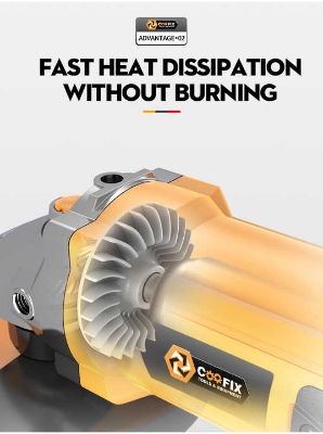 Picture of Coofix Electric Angle Grinder 750W Smart Side Switch Angle Grinding Machine 100MM-CF-AG010 (Yellow)