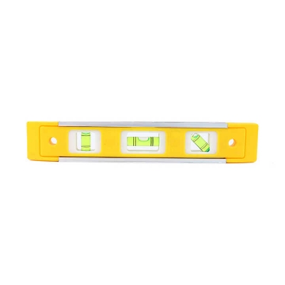 Picture of 9" inch Mini Square Spirit Bubble Level Transparent Plastic Green Bubble Spirit Level With Stripe