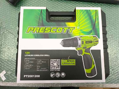Picture of PRESCOTT 12V CORDLESS DRILL LITHIUMION BATTERY/SCREWGUN (Green)