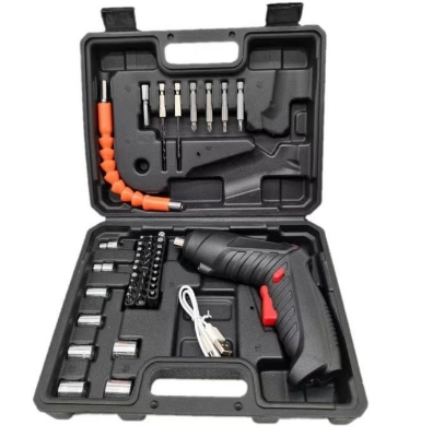 Picture of 🔧 Tuoye Cordless Screwdriver Tool Set (47 pcs) – Powerful & Handy Screwgun (Black)