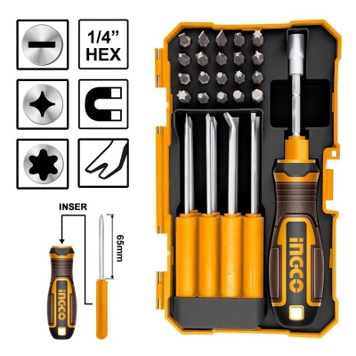 Picture of 🔧 30 Pcs Interchangeable Screwdriver & Bits Set – AKISD3001 (Orange)