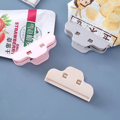 Picture of 3 Pcs Kitchen Snack sealing clip strong food bag clip plastic bag clip or multifunctional clip for package(Multicolor)