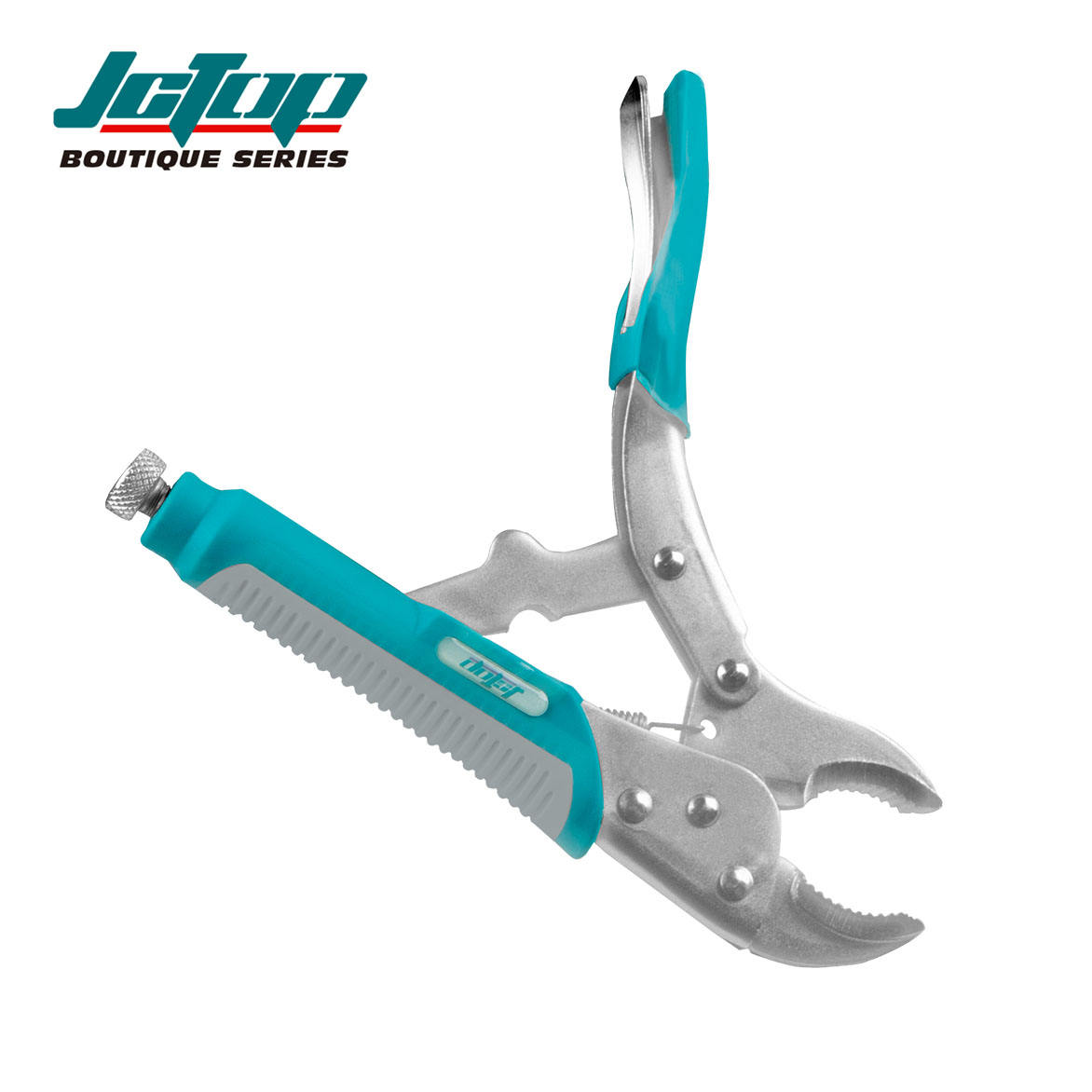 Picture of 🛠️ JCTOP 10 Inch CRV Tool Vice Grip – Automatic Curved Serrated Jaw Locking Pliers (BC0110) (Light blue)