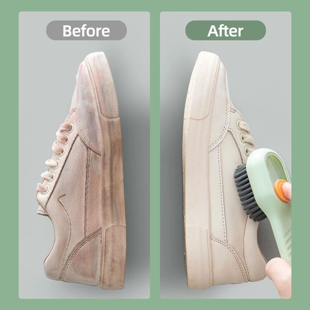 Picture of Shoe Cleaning Brush Soft Bristled Liquid Clothing Brush Long Handle Clothes Board Brush Household Cleaning Tools(Multicolor)