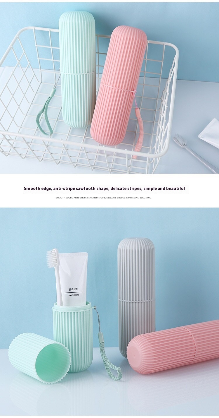 Picture of 1 Pcs Portable Travel Toothbrush Case Set Toiletry Cup with Lid Toothpaste Toothbrush Storage Box Mouthwash Cups(Multicolor)