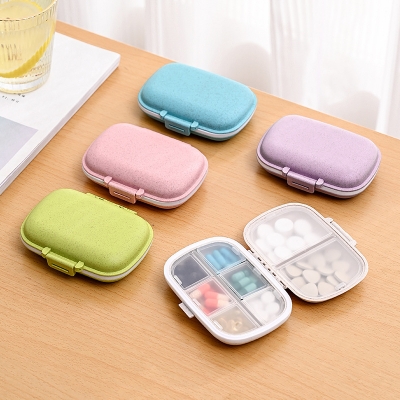 Picture of Travel Daily Pill Storage Box 8 Compartmented Portable Pill Boxes Can Hold Vitamin Pill Boxes Cod Liver Oil(Multicolor)