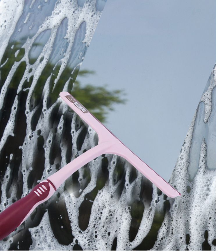 Picture of Silicone Window Scraper Bathroom Clean Tool Window Squeegee Mirror Glass Squeegee Silicone Scraper(Multicolor)