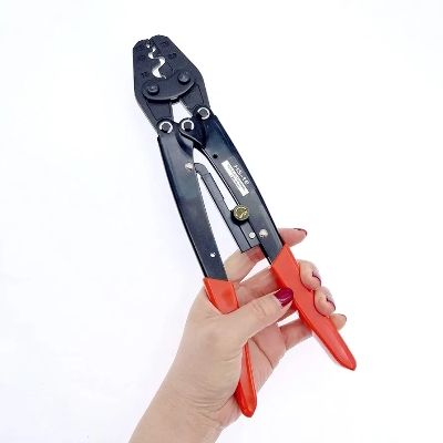 Picture of YTH-6RM Ratchet Crimping Tools Crimping Pliers Cable 1.5-6mm Multifunction Clamps Terminal Electrician Tool Pliers (Red)